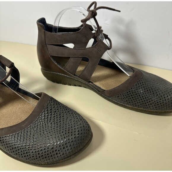 Naot Kata Women's Brown Leather Lace Up Sandals EU42 W11 - Picture 2 of 10